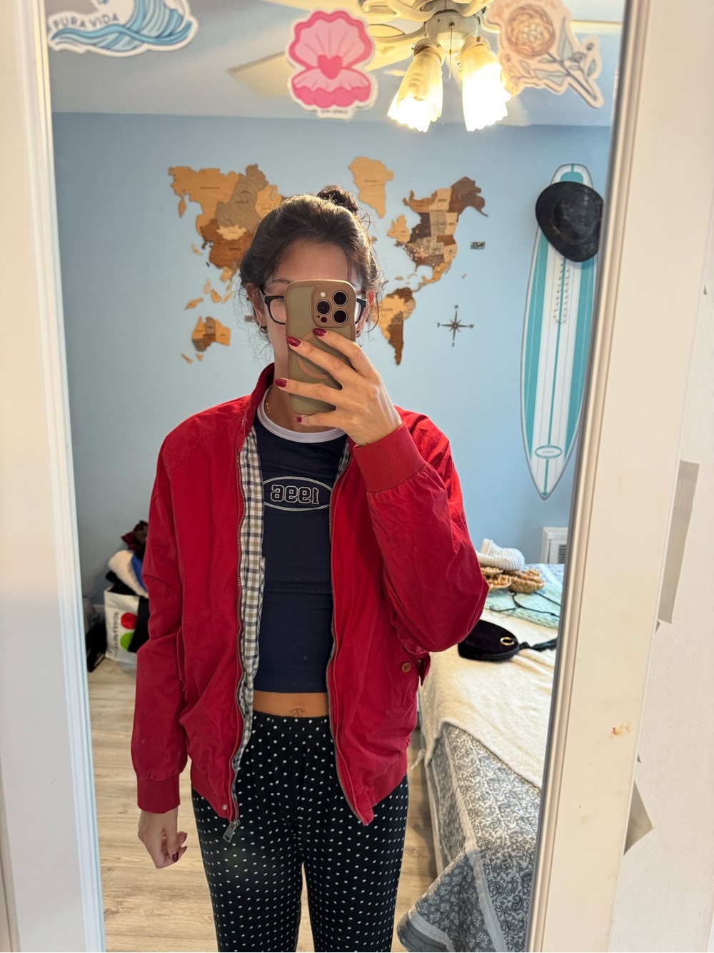 Ben Sherman Red Women's Bomber Jacket
